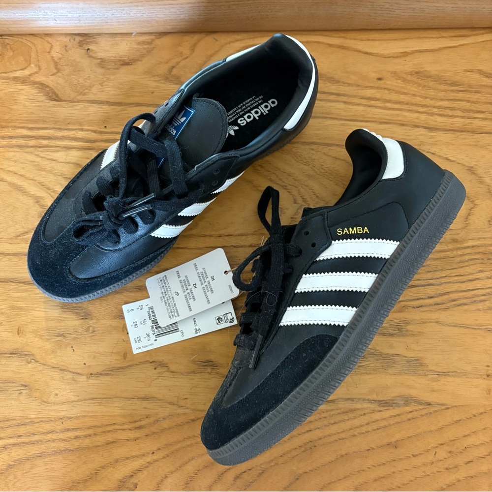 Adidas Women’s Samba OG Black Leather 6 NEW